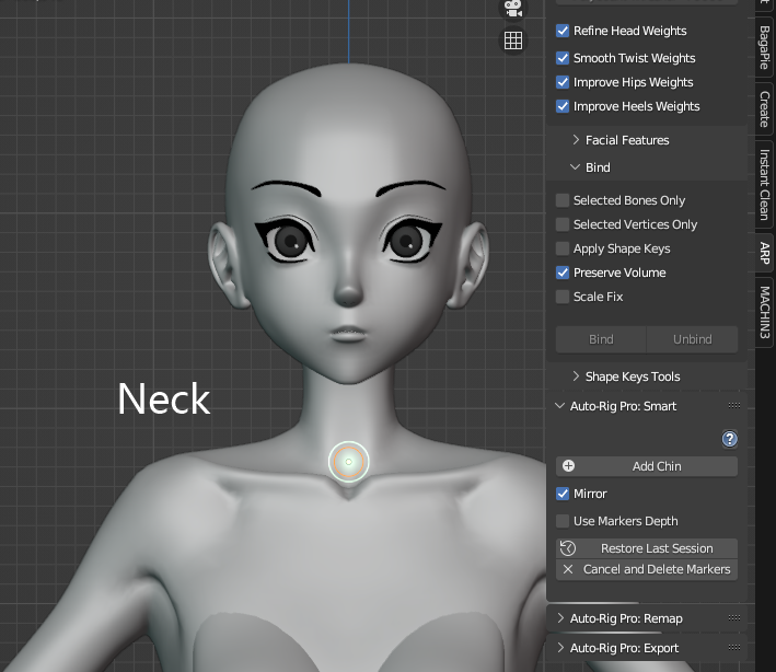 Screenshot of the Get Selected Objects operation in the Blender Auto-Rig Pro (ARP) add-on