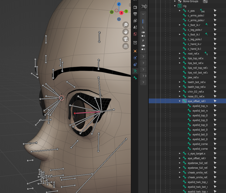 Screenshot of the Get Selected Objects operation in the Blender Auto-Rig Pro (ARP) add-on
