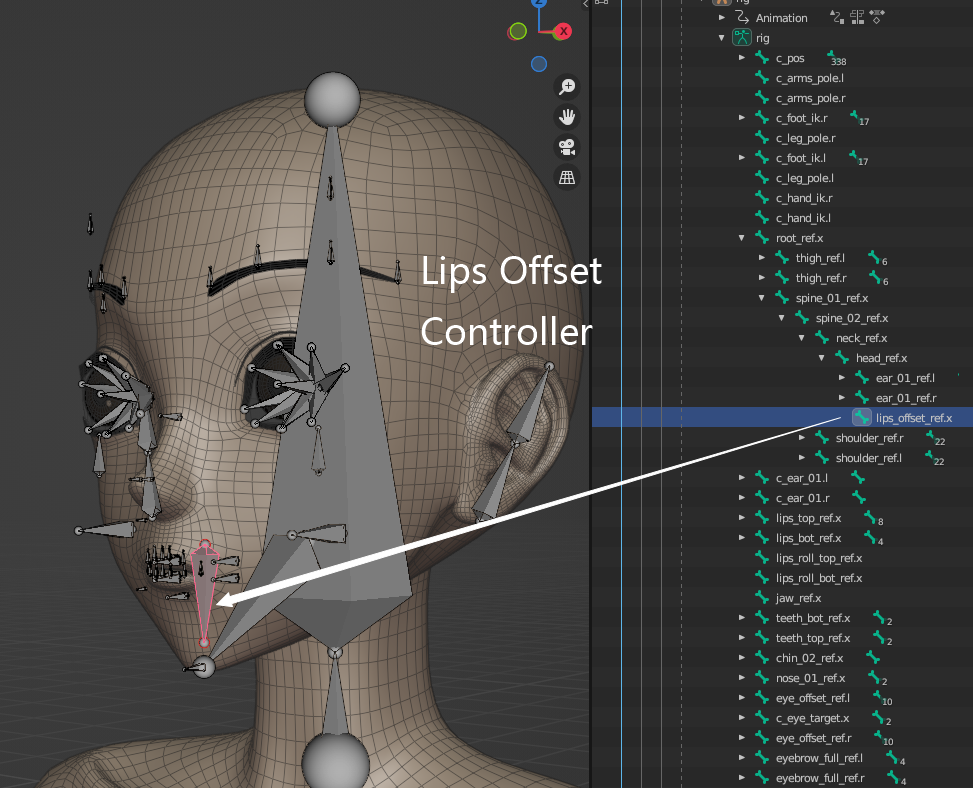 Screenshot of the Get Selected Objects operation in the Blender Auto-Rig Pro (ARP) add-on