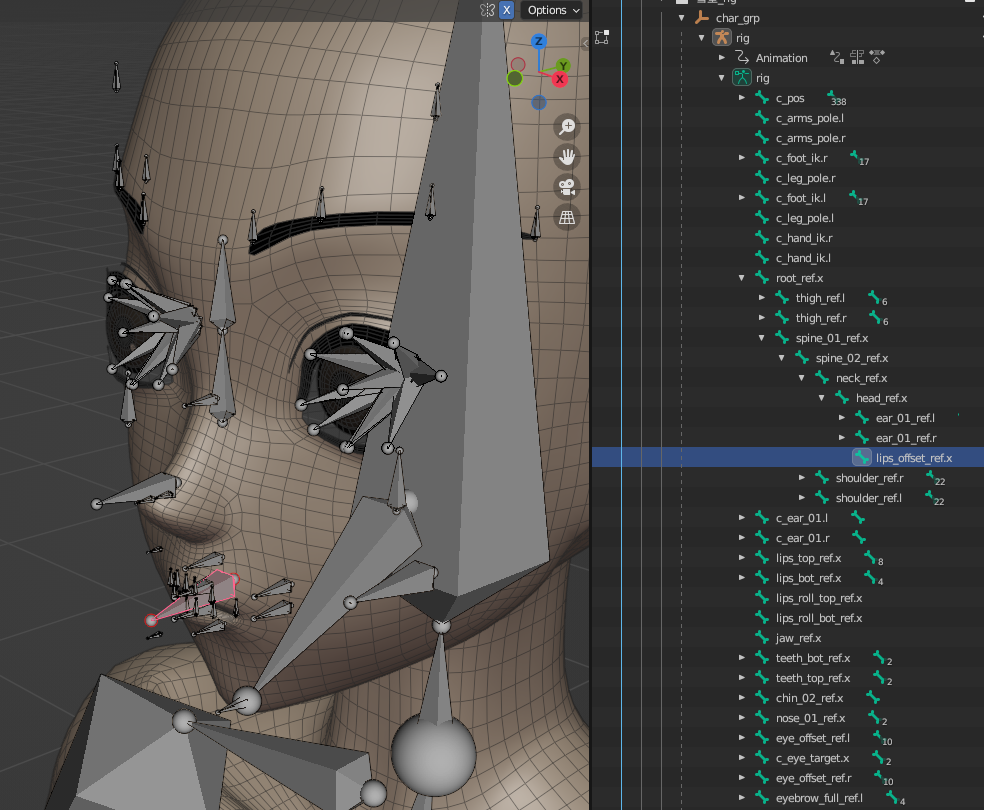 Screenshot of the Get Selected Objects operation in the Blender Auto-Rig Pro (ARP) add-on