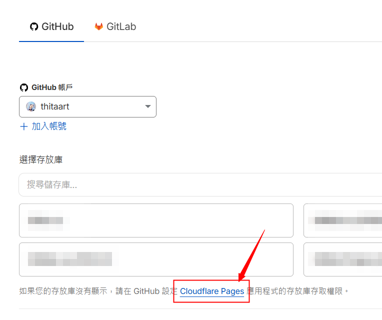 Configuring GitHub app access permissions in Cloudflare