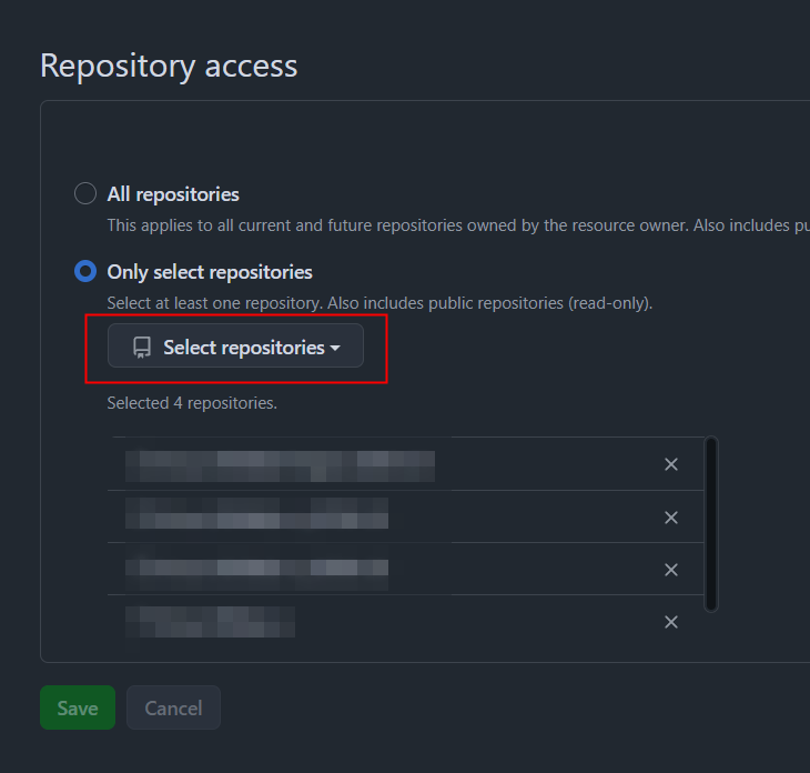 Configuring GitHub app access permissions in Cloudflare