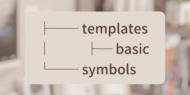 Text tree diagram common symbols and template examples